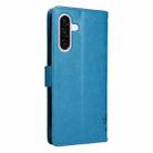 For Samsung Galaxy A36 5G / M56 5G Tree & Cat Embossed Pattern Flip Leather Phone Case(Blue) - 3