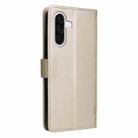 For Samsung Galaxy A36 5G / M56 5G Tree & Cat Embossed Pattern Flip Leather Phone Case(Gold) - 3