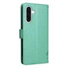 For Samsung Galaxy A56 5G Tree & Cat Embossed Pattern Flip Leather Phone Case(Green) - 3