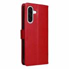 For Samsung Galaxy A56 5G Tree & Cat Embossed Pattern Flip Leather Phone Case(Red) - 3