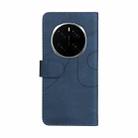 For Honor Magic7 Pro Dual-color Splicing Flip Leather Phone Case(Blue) - 3