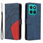 For Honor X8C 4G Global Dual-color Splicing Flip Leather Phone Case(Blue) - 2