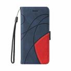 For Honor 400 Lite Dual-color Splicing Flip Leather Phone Case(Blue) - 2