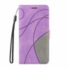 For Honor 400 Lite Dual-color Splicing Flip Leather Phone Case(Purple) - 2