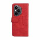 For Honor 400 Pro Global 160.8mm Dual-color Splicing Flip Leather Phone Case(Red) - 3