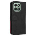 For Honor X6c / X6b / X6a / X5b Dual-color Splicing Flip Leather Phone Case(Black) - 3