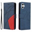 For Samsung Galaxy A06 4G / 5G Dual-color Splicing Flip Leather Phone Case(Blue) - 2