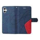 For Samsung Galaxy A06 4G / 5G Dual-color Splicing Flip Leather Phone Case(Blue) - 3