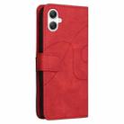 For Samsung Galaxy A07 5G Dual-color Splicing Flip Leather Phone Case(Red) - 3