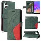 For Samsung Galaxy A07 5G Dual-color Splicing Flip Leather Phone Case(Green) - 1