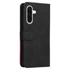 For Samsung Galaxy A36 5G / M56 5G Dual-color Splicing Flip Leather Phone Case(Black) - 3