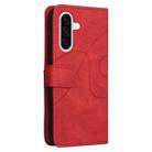 For Samsung Galaxy A56 5G Dual-color Splicing Flip Leather Phone Case(Red) - 3