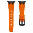 For Samsung Galaxy Watch Ultra 47mm AP Series Liquid Silicone Watch Band(Black Orange) - 3