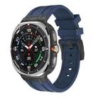 For Samsung Galaxy Watch Ultra 47mm AP Series Liquid Silicone Watch Band(Black Blue) - 1