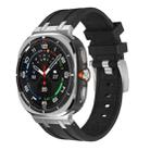 For Samsung Galaxy Watch Ultra 47mm AP Series Liquid Silicone Watch Band(Silver Black) - 1