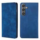 For Samsung Galaxy S25 5G Skin Feel Magnetic Leather Phone Case(Blue) - 1