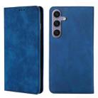 For Samsung Galaxy S25+ 5G Skin Feel Magnetic Leather Phone Case(Blue) - 1
