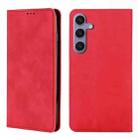 For Samsung Galaxy S25+ 5G Skin Feel Magnetic Leather Phone Case(Red) - 1