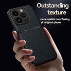 For iPhone 15 Pro Max Litchi Leather Magnetic Full Coverage Shockproof Phone Case(Blue) - 3