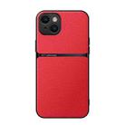 For iPhone 15 Plus Litchi Leather Magnetic Full Coverage Shockproof Phone Case(Red) - 1