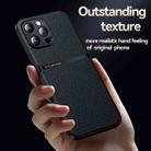 For iPhone 13 Pro Litchi Leather Magnetic Full Coverage Shockproof Phone Case(Black) - 3