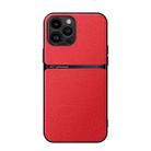 For iPhone 12 Pro Max Litchi Leather Magnetic Full Coverage Shockproof Phone Case(Red) - 1