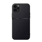 For iPhone 11 Pro Litchi Leather Magnetic Full Coverage Shockproof Phone Case(Black) - 1