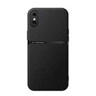 For iPhone X / XS Litchi Leather Magnetic Full Coverage Shockproof Phone Case(Black) - 1