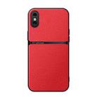 For iPhone X / XS Litchi Leather Magnetic Full Coverage Shockproof Phone Case(Red) - 1