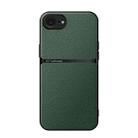 For iPhone 16e Litchi Leather Magnetic Full Coverage Shockproof Phone Case(Green) - 1