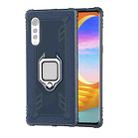 For LG Velvet / G9 Carbon Fiber Protective Case with 360 Degree Rotating Ring Holder(Blue) - 2