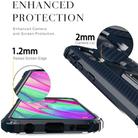 For Motorola E (2020) Carbon Fiber Protective Case with 360 Degree Rotating Ring Holder(Blue) - 3