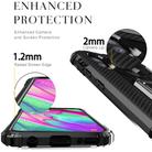 For Motorola E (2020) Carbon Fiber Protective Case with 360 Degree Rotating Ring Holder(Black) - 3