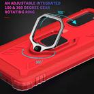 For Vivo iQOO 3 5G Carbon Fiber Protective Case with 360 Degree Rotating Ring Holder(Red) - 2