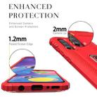 For Wiko View 4 / View 4 Lite Carbon Fiber Protective Case with 360 Degree Rotating Ring Holder(Red) - 3