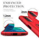 For Huawei P40 Carbon Fiber Protective Case with 360 Degree Rotating Ring Holder(Red) - 3