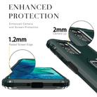 For Huawei P40 Carbon Fiber Protective Case with 360 Degree Rotating Ring Holder(Green) - 3