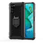 For Huawei P40 Carbon Fiber Protective Case with 360 Degree Rotating Ring Holder(Black) - 2