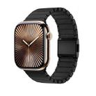 For Apple Watch 42mm / 41mm / 40mm / 38mm Bamboo Norman Buckle Titanium Alloy Watch Band(Black) - 1