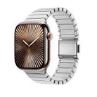 For Apple Watch 42mm / 41mm / 40mm / 38mm Bamboo Norman Buckle Titanium Alloy Watch Band(Silver) - 1