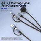 U33 1m PD100W USB-A / USB-C All in 1 Multifunctional Fast Charging Cable(Black Grey) - 2