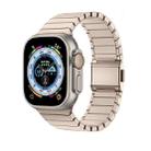 For Apple Watch 46mm / 49mm / 45mm / 44mm Bamboo Norman Buckle Stainless Steel Watch Band(Gold) - 1