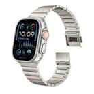 For Apple Watch 46mm / 49mm / 45mm / 44mm Bamboo Norman Buckle Stainless Steel Watch Band(Titanium Color) - 2