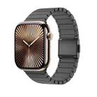 For Apple Watch 42mm / 41mm / 40mm / 38mm Bamboo Norman Buckle Stainless Steel Watch Band(Slate) - 1