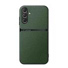 For Samsung Galaxy A36 Litchi Leather Magnetic Full Coverage Shockproof Phone Case(Green) - 1