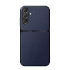 For Samsung Galaxy A36 Litchi Leather Magnetic Full Coverage Shockproof Phone Case(Navy Blue) - 1