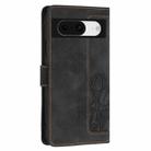 For Google Pixel 8 Tulips Embossed Leather Phone Case with Lanyard(Black) - 3