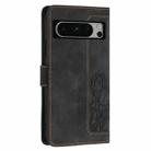 For Google Pixel 8 Pro Tulips Embossed Leather Phone Case with Lanyard(Black) - 3