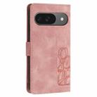For Google Pixel 9 / 9 Pro Tulips Embossed Leather Phone Case with Lanyard(Pink) - 3