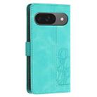 For Google Pixel 9 / 9 Pro Tulips Embossed Leather Phone Case with Lanyard(Green) - 3